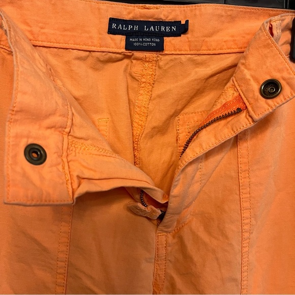 Ralph Lauren Womens VTG Y2K Orange Cargo Pants with Utility Design Size 8 - Picture 5 of 6